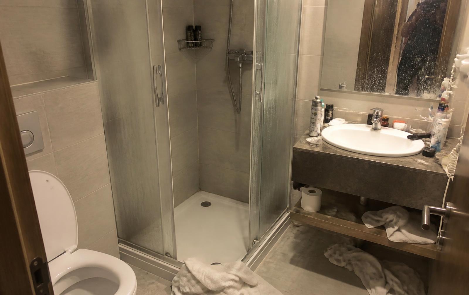 Badezimmer vor der Reinigung