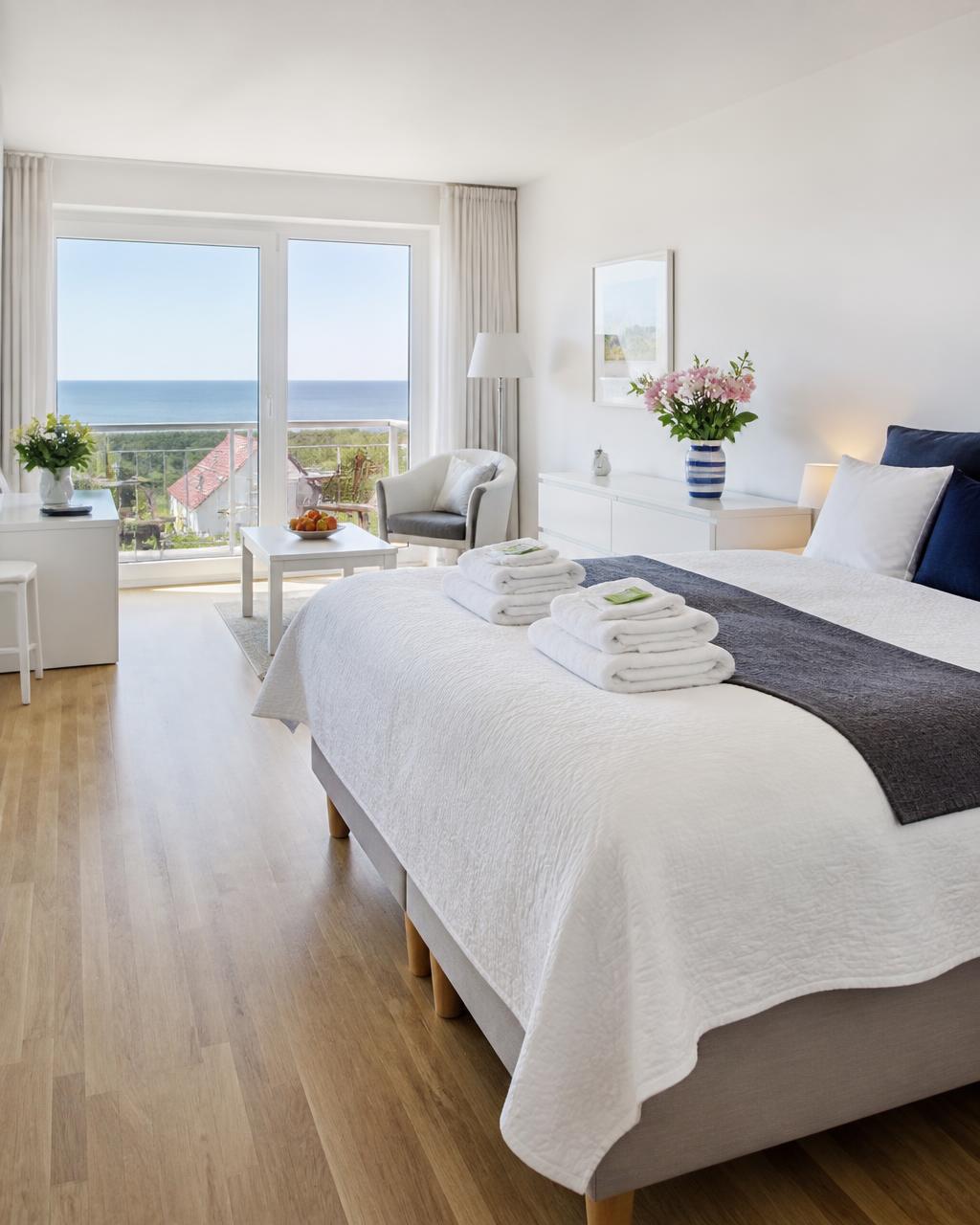 Frisch gereinigte Ferienwohnung mit Ostseeblick